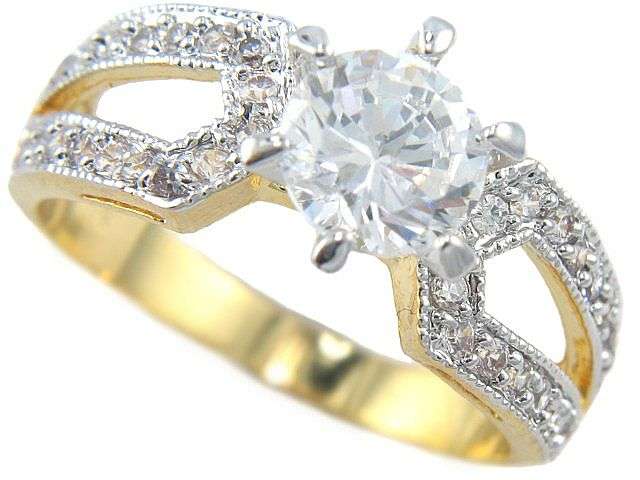 1.93CTW ANTIQUE STYLE ROYAL PRINCESS CUT SIMULATED DIAMOND ENGAGEMENT RING SIZE 8