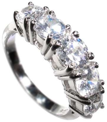 R1 no reserve!! 3.20CTW BRILLIANT 5 STONE ANNIVERSARY BRIDAL RING size 8