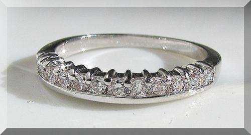 0.60CTW CHANNEL BRILLIANT CUT WEDDING BAND RING size 7
