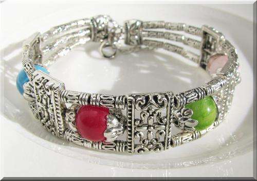 SUPERBELY HANDCRAFTED TIBETAN SILVER BRACELET