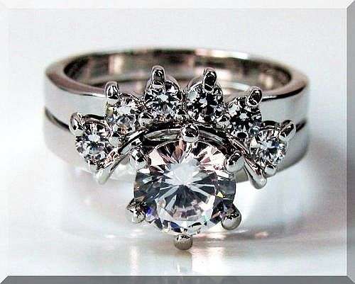 2.45CTW BRILLIANT ENGAGEMENT "WEDDING RING SET"!!! size 7
