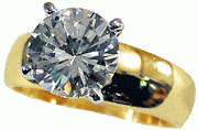 1.45CTW GIANT SOLITAIRE BRILLIANT DIAMOND CUT ENGAGEMENT RING SET IN 18K GOLD GP SIZE 5