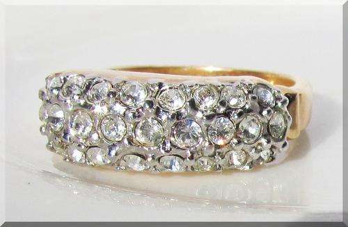 0.50CT OF GOLD 18K GOLD CLAD ETERNITY RING size 4