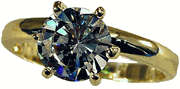 2.00CTW BRILLIANT ENGAGEMENT ANGLED SOLITAIRE RING size 6