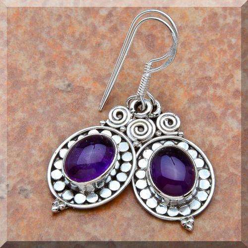**NEW REDUCED SHIPPING!**BEAUTIFUL AMETHYST EARRINGS!!! SET IN SOLID STERLING SILVER