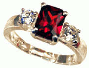 **USA SHIPPED!** SOLID STERLING SILVER SET WITH STUNNING CZ GARNETS&DIAMONDS SIZE 4