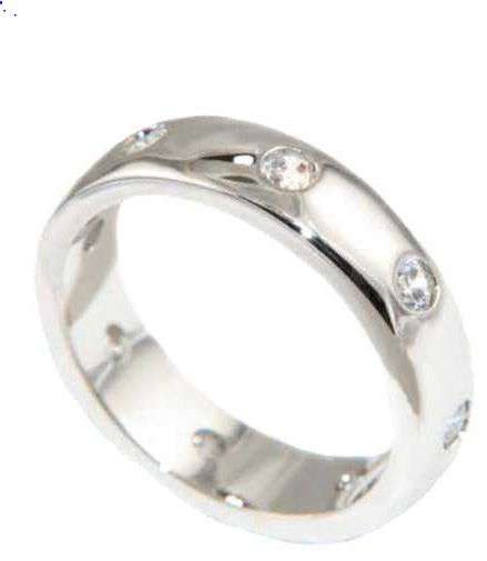 **50% REDUCED SHIPPING!** SILKY SMOOTH SIMULATED DIAMOND STUDDED 0.70CTW 18K GOLD CLAD RING size 6