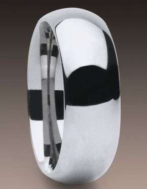 **75% REDUCED SHIPPING!**STUNNING TUNGSTEN CARBIDE SATIN DOME RING size 10