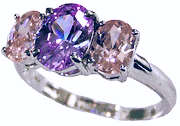 **DIRECT IMPORT!**STUNNING CZ AMETHYST, PINK TOPAZ SIZE 9