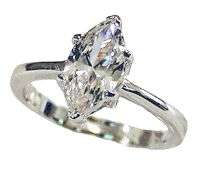 1.86 CTW  ROYAL MARQUISE SIMULATED DIAMOND ENGAGEMENT RING SIZE 8