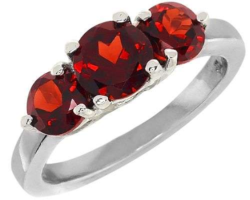 **INTERNATIONAL SHIPPING!**CERTIFIED!*SOLID STERLING SILVER SET WITH STUNNING GENUINE GARNETS SIZE 9
