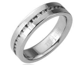 **INTERNATIONAL SHIPPING!** SUPER SATIN FINISH - MENS TITANIUM ETERNITY STUNNER!!! RING - SIZE 10