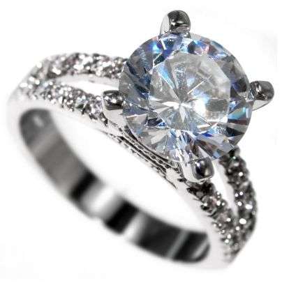 **INTERNATIONAL SHIPPING!**4.30 CTW ART DECO STYLE STUNNING ENGAGEMENT RING SIZE 8