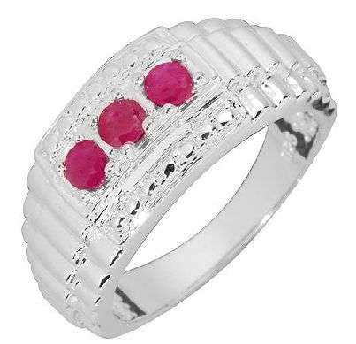 **INTERNATIONAL SHIPPING!**STUNNING! 4.5g SOLID STERLING SILVER RING SET WITH NATURAL SZ 7