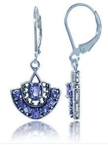 ** SO ART NOUVEAU!** 3.88ct NATURAL TANZANITES IN .925 STERLING FILIGREE EARRINGS