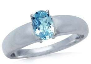**INTERNATIONAL SHIPPING!**STUNNING REAL BLUE TOPAZ IN SOLID SATIN SMOOTH .925 STERLING SILVER SZ 4