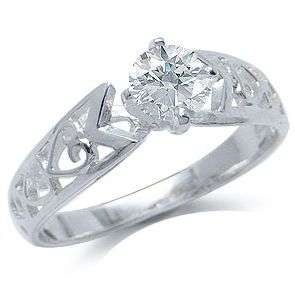 *FREE SHIPPING!**STUNNING REAL TOPAZ IN ELEGANTLY STYLED FILIGREE .925 STERLING SILVER SZ 8