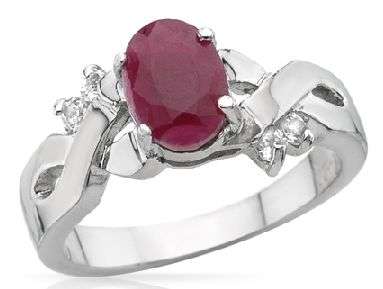 FREE SHIPPING! LOW START! SUPERB 1.65CTW RUBY RING SET IN SOLID STERLING SILVER size 8