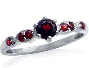 **INTERNATIONAL SHIPPING!!**1ct. Garnet 925 Sterling Silver Engagement Ring SZ9.75