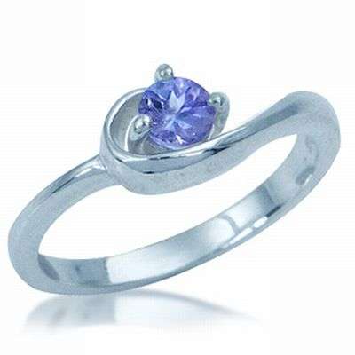 **INTERNTIONAL SHIPPING**REAL Tanzanite Sterling Silver Solitaire Ring 6.5