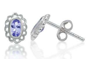 **International shipping**Stunning 0.42ct Tanzanite 925 Silver Earrings