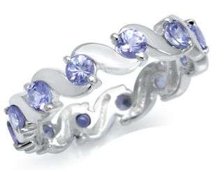***SAVE R9974!*** RICH BLUE 1.44ct.100% GENUINE Natural Tanzanite 925 Sterling Silver Eternity Ring