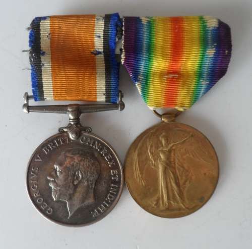 WWI group of 2 medals - Pte. B. Whittaker - Full Size