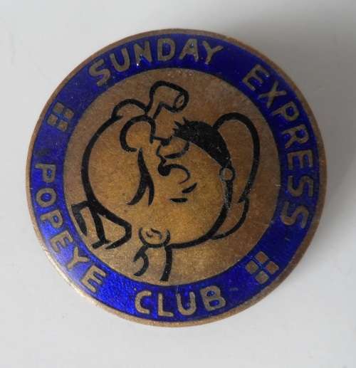 Sunday Express - Popeye Club Lapel Badge