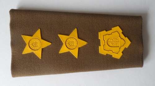 Colonel Rank Epaulette - Rubberised Slip-on