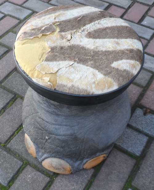 Vintage Elephant Foot Stool