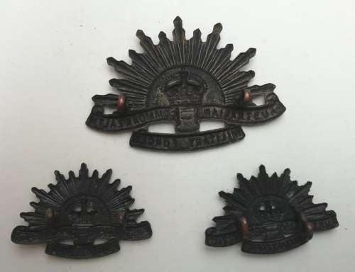 Australian Commonwealth Military Forces Insignia x3