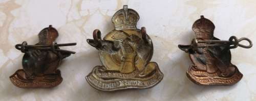 Q Services Corps Cap and Collar Badges