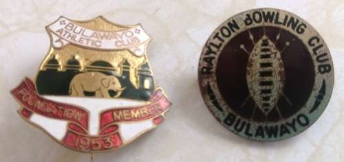 Rhodesian Athletic and Bowls Lapel Badges