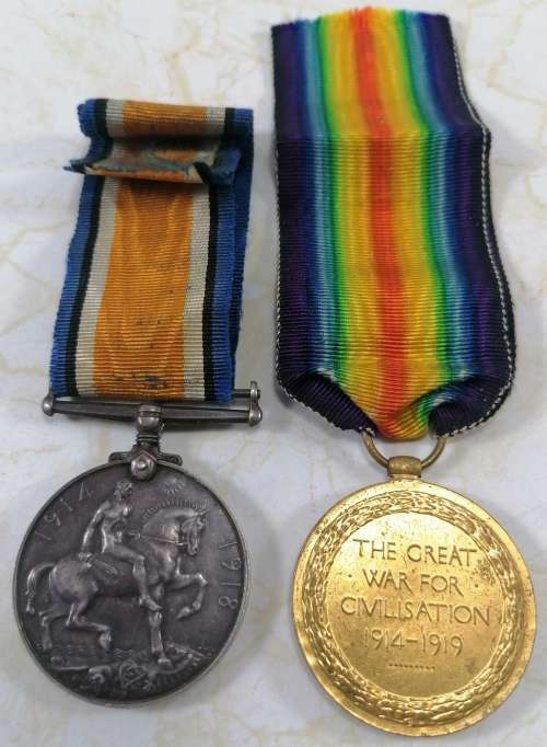 British WW1 Medal Group x2 `M` prefix