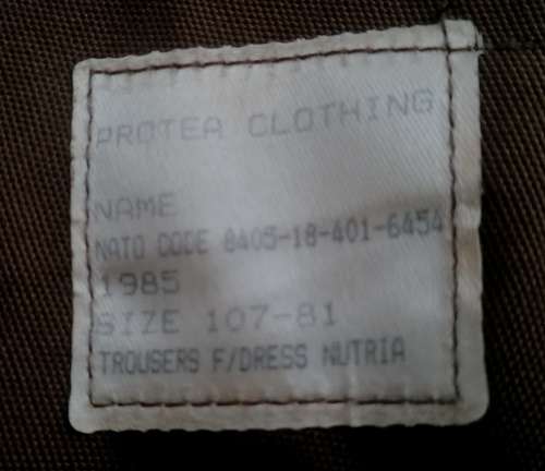 SADF Era Nutria Trousers - Size: 42
