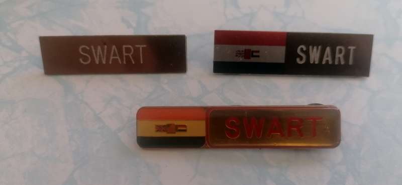 SADF Era - Swart name tags x3