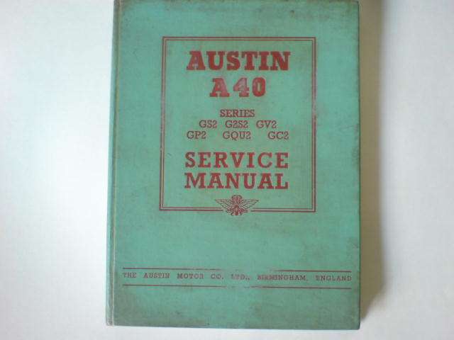 AUSTIN A40 WORKSHOP MANUAL
