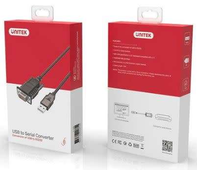 Unitek Y-108 USB 2.0 to Serial Cable (1.5m) (USB to RS232)