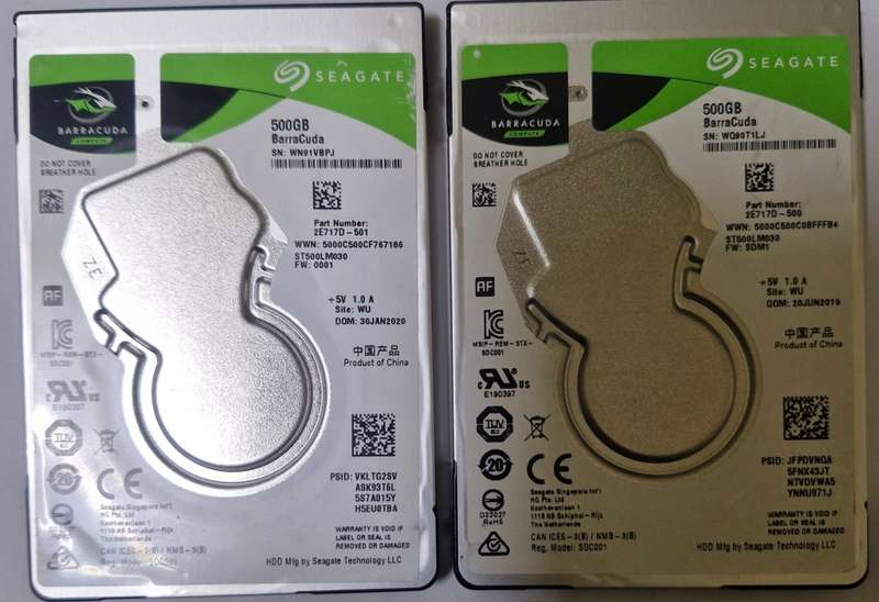 Seagate / WD / Toshiba / HGST 500GB 2.5` Internal Hard Disk (HDD)