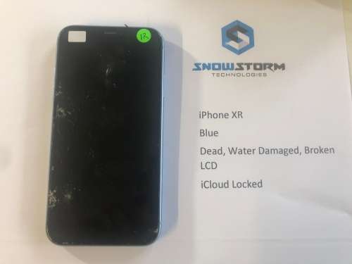 iPhone XR Blue - iCloud Locked *Parts or Repair*