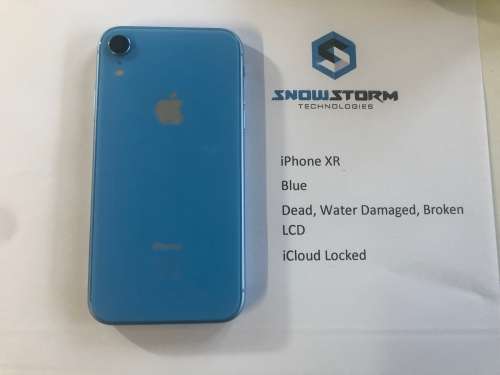 iPhone XR Blue - iCloud Locked *Parts or Repair*
