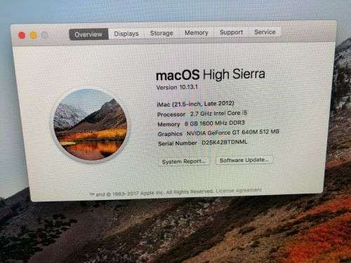 iMac 21.5`, 1TB HDD,  i5