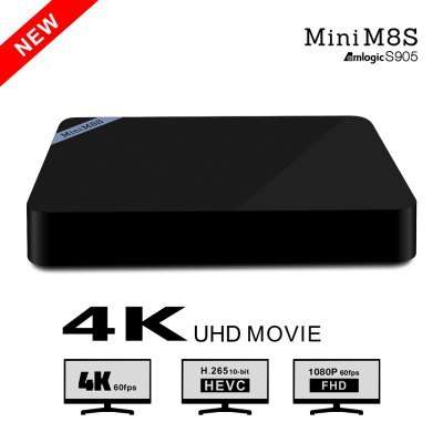 Android 5.1 UHD Mini M8S TV Box  -  BLACK