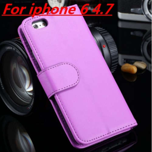 For iPhone 6  - Cases Fashion Wallet Flip PU Leather Case - 4.7 Inch PURPLE