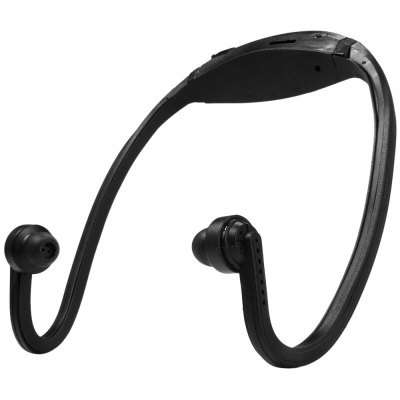 Stereo Sound Sports MP3 Player USB 2.0 Port Support TF Card  -  BLACK