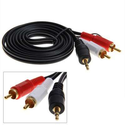 New 1.5M PC/Laptop Stereo 3.5mm Male to 2 RCA Male Audio Cable