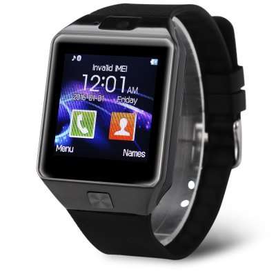 SIM Smart Watch Phone  DZ09D -  BLACK