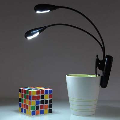 Clip-on LED Gooseneck Light Reading Book Desk Lamp