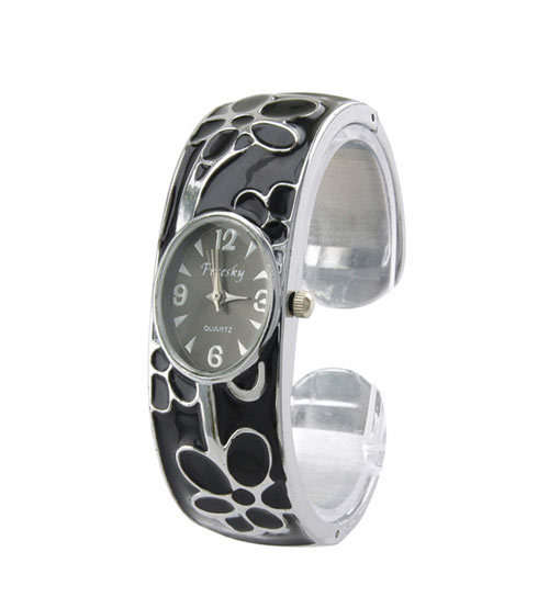 YR WH189 Fashion Gorgeous Built-in Round Dial Women Bracelet Watch - BLACK