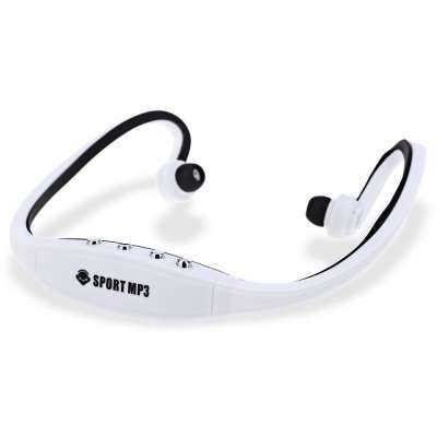Portable Sports MP3 Player Headphones -  BLACK